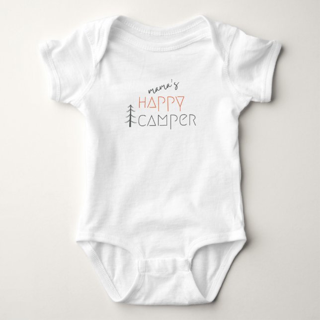 mamma lycklig-campare. Baby Bodykostymer och 1-del T Shirt (Framsida)