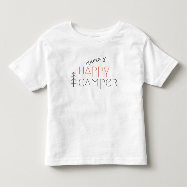 mamma lycklig-campare. Småbarn T-Shirt (Framsida)