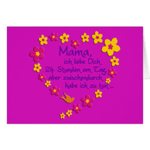 Mamma/magenta BG Hälsningskort
