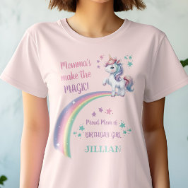 Mamma Magic Unicorn Födelsedagsfest T Shirt