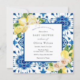 Mamma Main Squeeze Lemon Baby Shower Inbjudningar