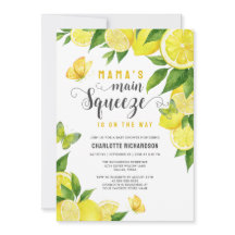 Mamma Main Squeeze Lemon Butterfly Baby Shower