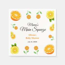 Mamma Main Squeeze Orange Citrus Baby Shower Pappersservett