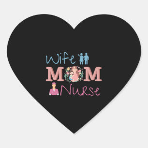 Mamma Maka Nurse Hjärtformat Klistermärke