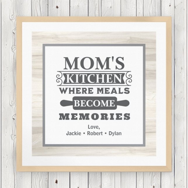 Mamma Måltider blir Memories Rustic Kitchen Poster (Skapare uppladdad)
