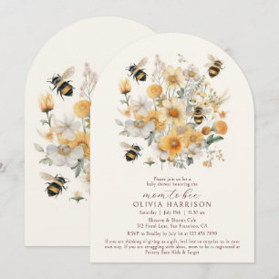 Mamma Mamma Att Vara Ett Vildblomma Par Babyshower Inbjudningar