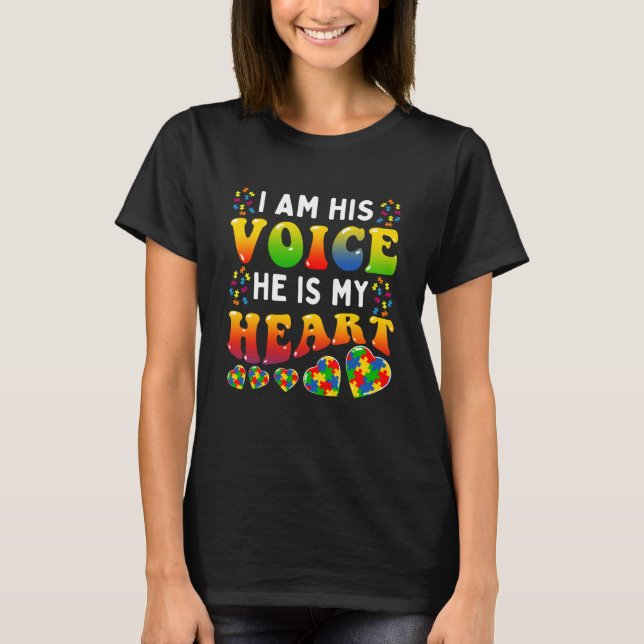 Mamma Mamma Autism Awareness Månad T Shirt (Framsida)