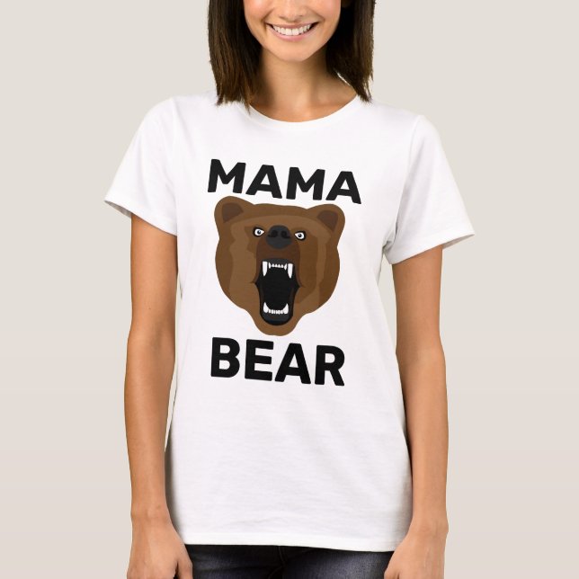 MAMMA MAMMA BEAR GRIZZLY MORS DAG T-Shirts (Framsida)
