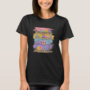 Mamma Mamma Bruh Leopard Boho Lycklig Mor-dagen T Shirt