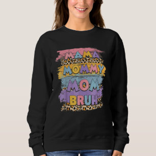 Mamma Mamma Bruh Leopard Boho Lycklig Mor-dagen T Shirt