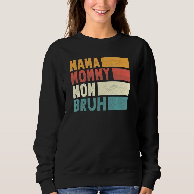 Mamma Mamma Bruh Mamma och Me Boy Mamma Life Vint T Shirt (Framsida)