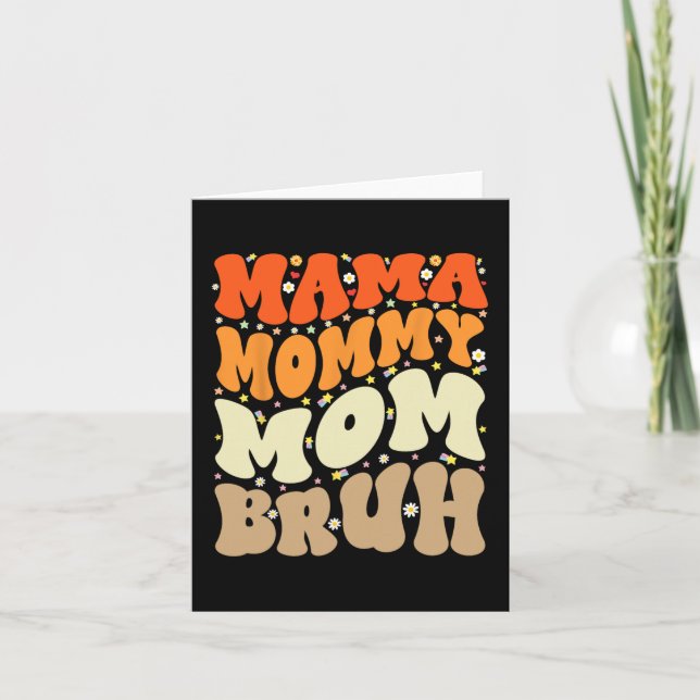Mamma Mamma Bruh Mors dag Groovy Funny Mor Kort (Framsida)