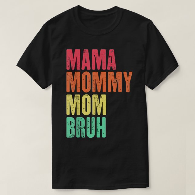 Mamma Mamma Bruh Mors dag presenterar Retro i Mamm T Shirt (Design framsida)