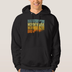 Mamma Mamma Bruh Retro Mamma och Me Boy Mamma Li Hoodie