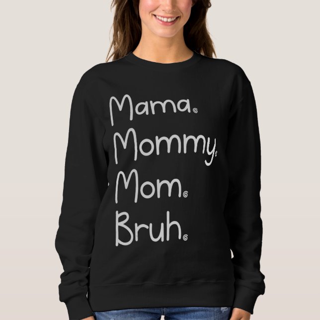 Mamma Mamma Bruh Retro Mamma och Me Boy Mamma Li T Shirt (Framsida)