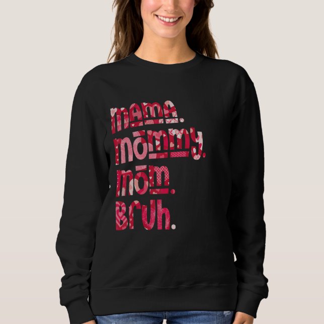 Mamma Mamma Bruh Rosa Heart Mors dag T Shirt (Framsida)