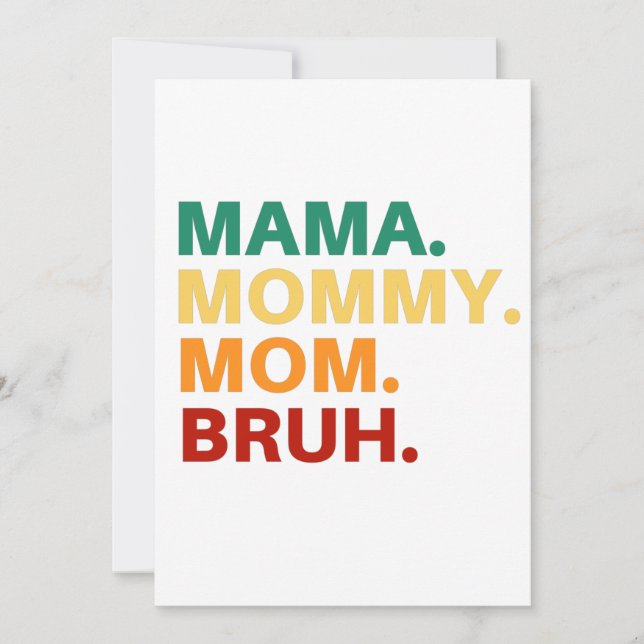 Mamma mamma mamma bruh inbjudningar (Framsida)