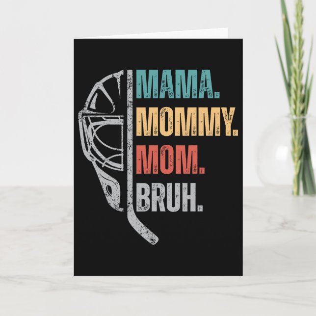 Mamma Mamma Mamma Bruh Ishockey Mors Dag Kvinnor Kort (Framsida)