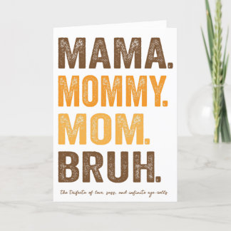 Mamma, Mamma, Mamma BRUH Mors dag-kort Tack Kort
