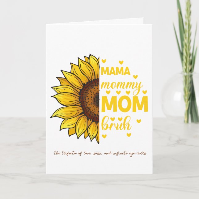 Mamma, Mamma, Mamma BRUH Mors dag-kort Tack Kort (Framsida)