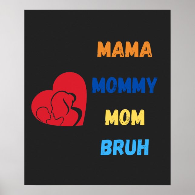 Mamma mamma mamma bruhlatte mugg poster (Framsidan)