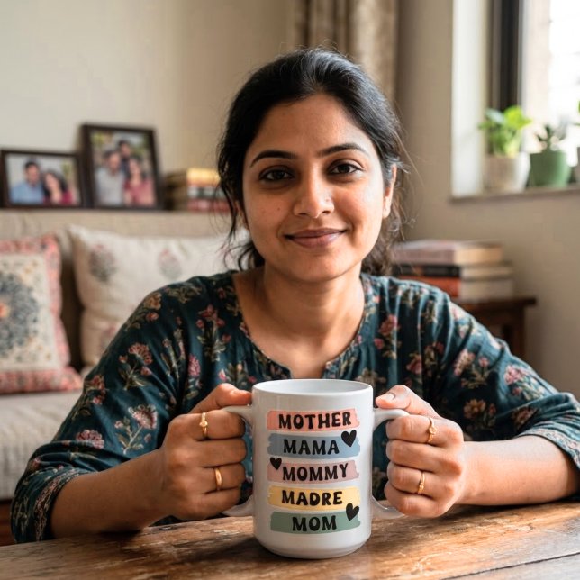 Mamma Mamma Mamma Madre Mor Mugg | Söt flerspråkig Jumbo Mugg (Skapare uppladdad)