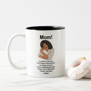 Mamma Mamma Mor Citat Födelsedag Två-Tonad Mugg