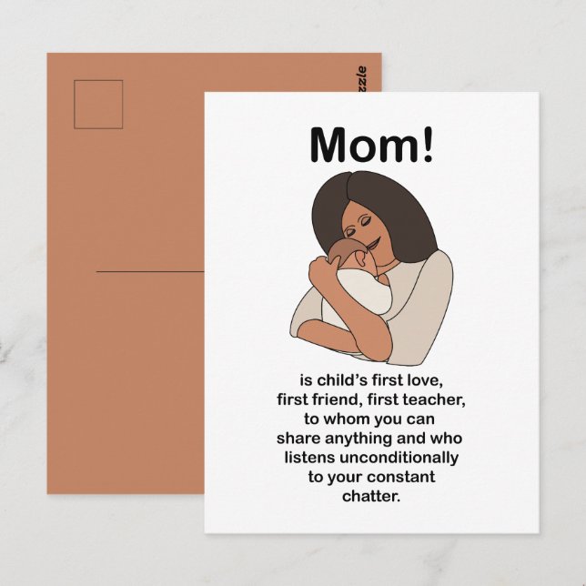 Mamma Mamma Mor Citat Födelsedag Vykort (Fram/baksida)