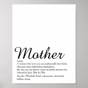 Mamma, Mamma, Mor Definition Skript Bästa Någonsin Poster