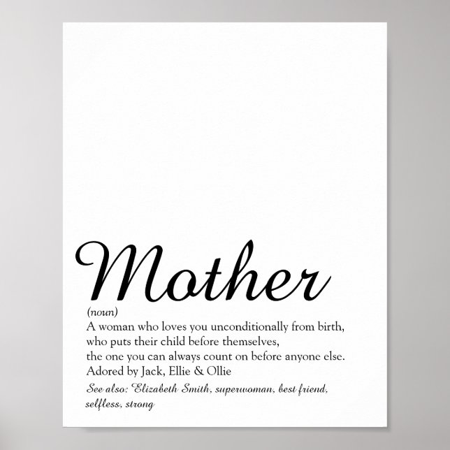 Mamma, Mamma, Mor Definition Skript Bästa Någonsin Poster (Framsidan)