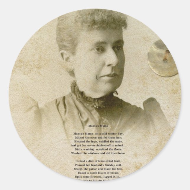 Mamma Mamma Runt Klistermärke (Framsida)
