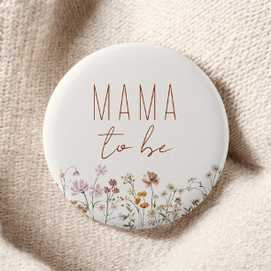Mamma Mamma till vildblomsterbabyskor Knapp