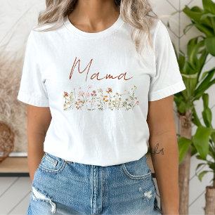 Mamma Mamma till vildblomsterbabyskor T Shirt