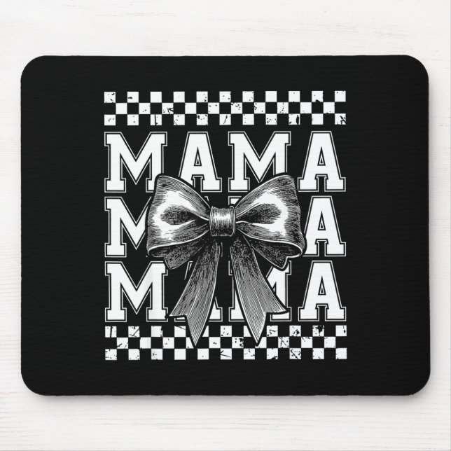 Mamma mammy coquette bow glädjande mors dag mamma  musmatta (Framsidan)