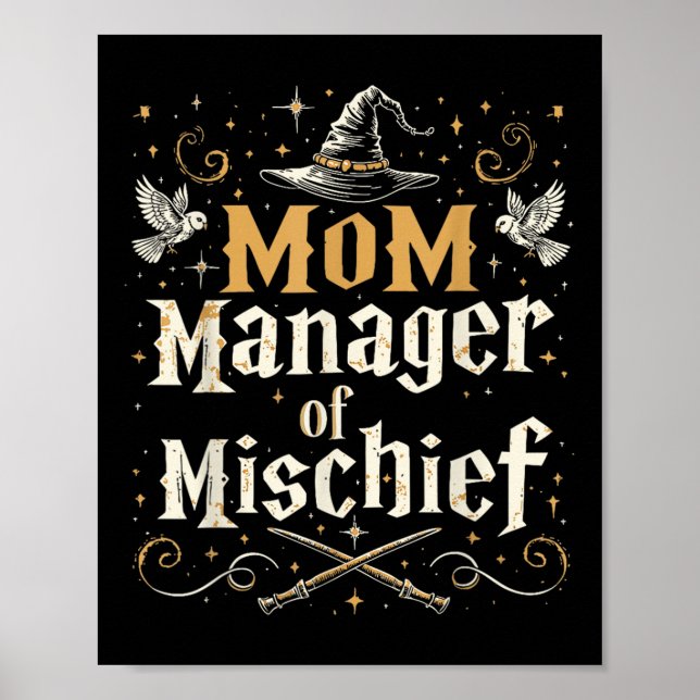 Mamma Manager För Bus - Rolig Trollkarlsmamma  Poster (Framsidan)