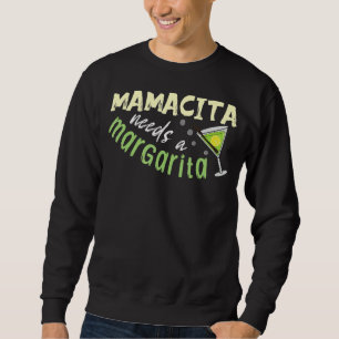 Mamma Margarita Alcohol Mexiko Cinco De Morsa Lång Ärmad Tröja