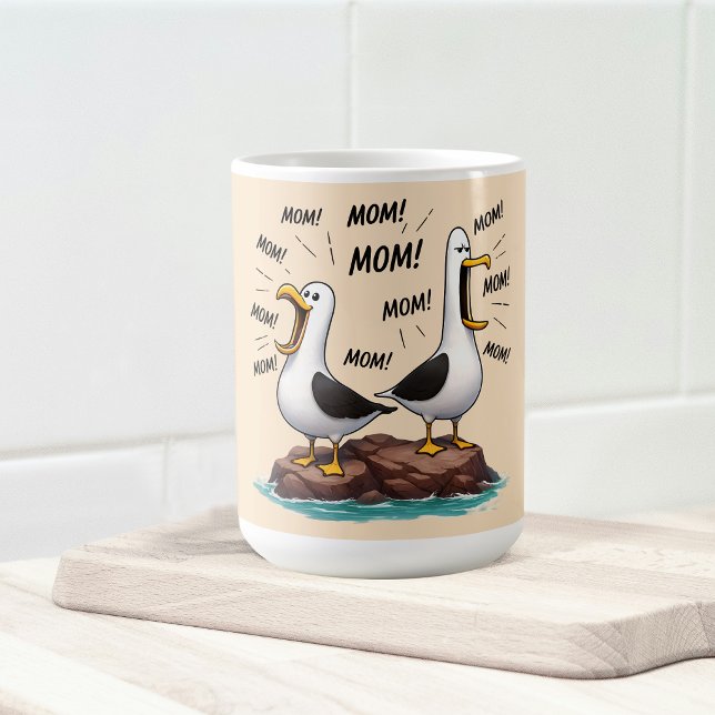 Mamma Måsen Rolig Personlig Kaffemugg (Skapare uppladdad)
