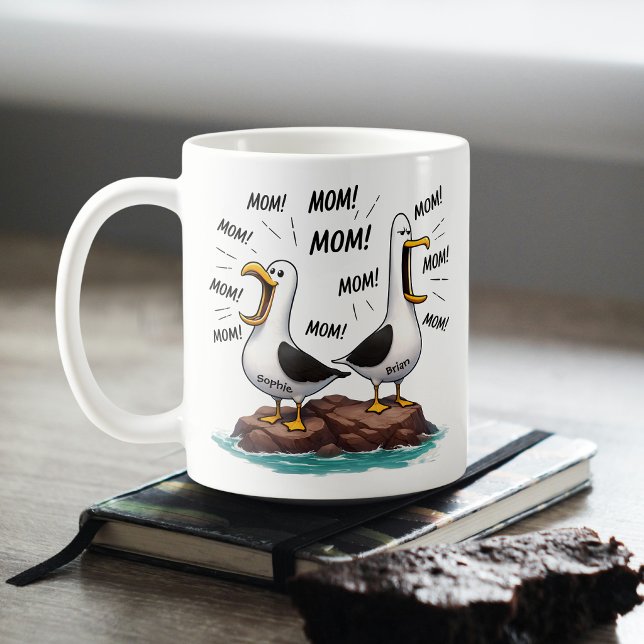 Mamma Måsen Rolig Personlig Kaffemugg (Skapare uppladdad)