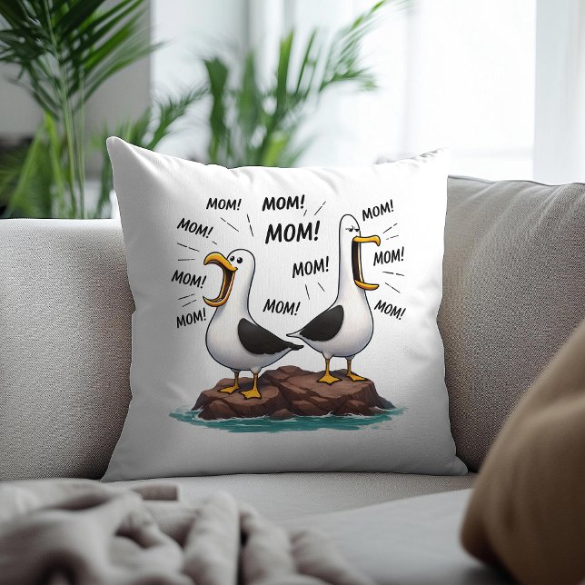 Mamma Måsen Rolig Personlig Kudde (Skapare uppladdad)