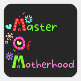 MAMMA MASTER AV MODERSKAP, LUNGA mors dag Fyrkantigt Klistermärke