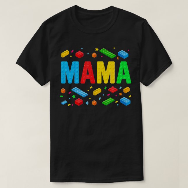 Mamma Master Builder Bygger brickblock Funny M T Shirt (Design framsida)