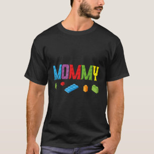 Mamma Master Builder Bygger Bricks Block-familjen T Shirt