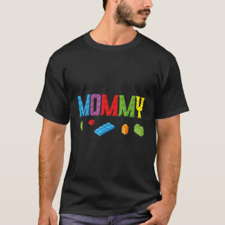 Mamma Master Builder Bygger Bricks Block-familjen T Shirt