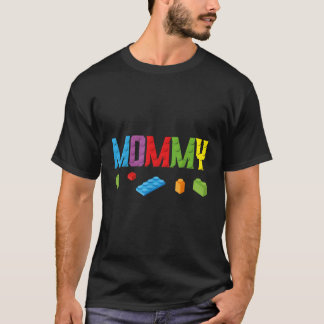 Mamma Master Builder Bygger Bricks Block-familjen T Shirt