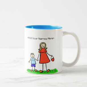 Mamma & Me - Blond Little Boy Anpassningsbar Mugg