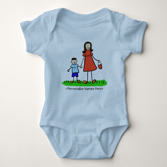 Mamma & Me Boy - Brunettte Mor & Son Shirts Tee Shirt (Framsida)
