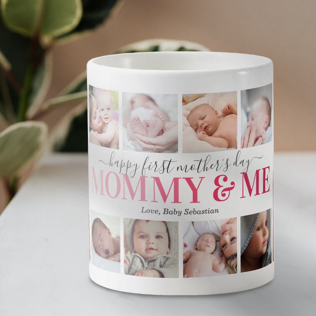 "Mamma & Me" första Mors dag-fotot Kaffemugg (Skapare uppladdad)