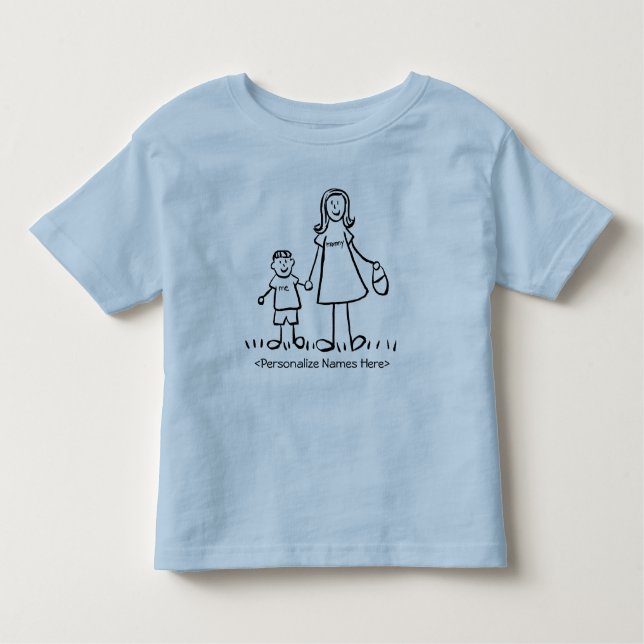 Mamma & Me Little Boy - Mor & Son Shirts T Shirt (Framsida)