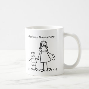 Mamma & Me - Mor & Little Boy Anpassningsbar Mugg