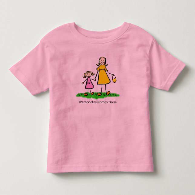 Mamma & Me - Mor och Dotter Blonde T-Shirt (Framsida)